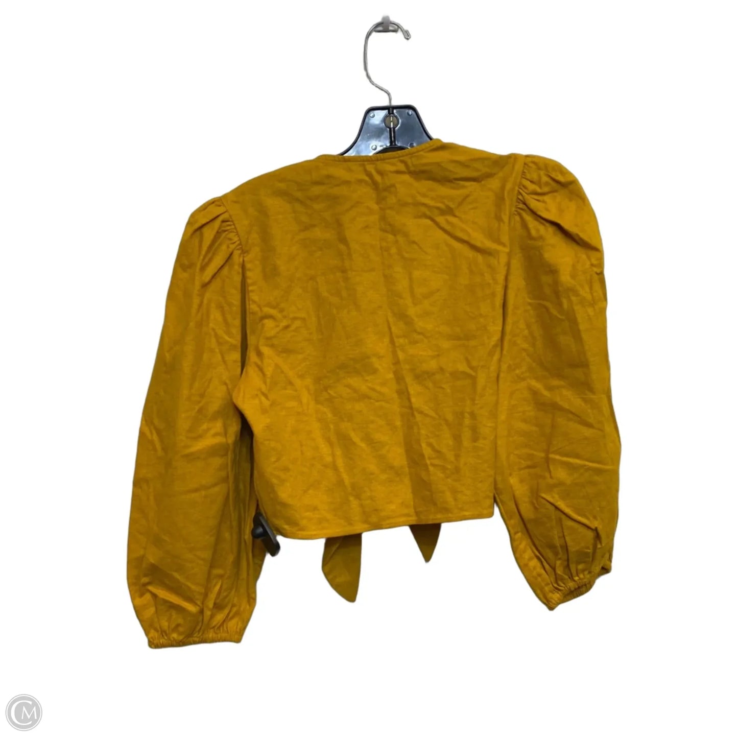 Top 3/4 Sleeve By Express In Yellow, Size: M