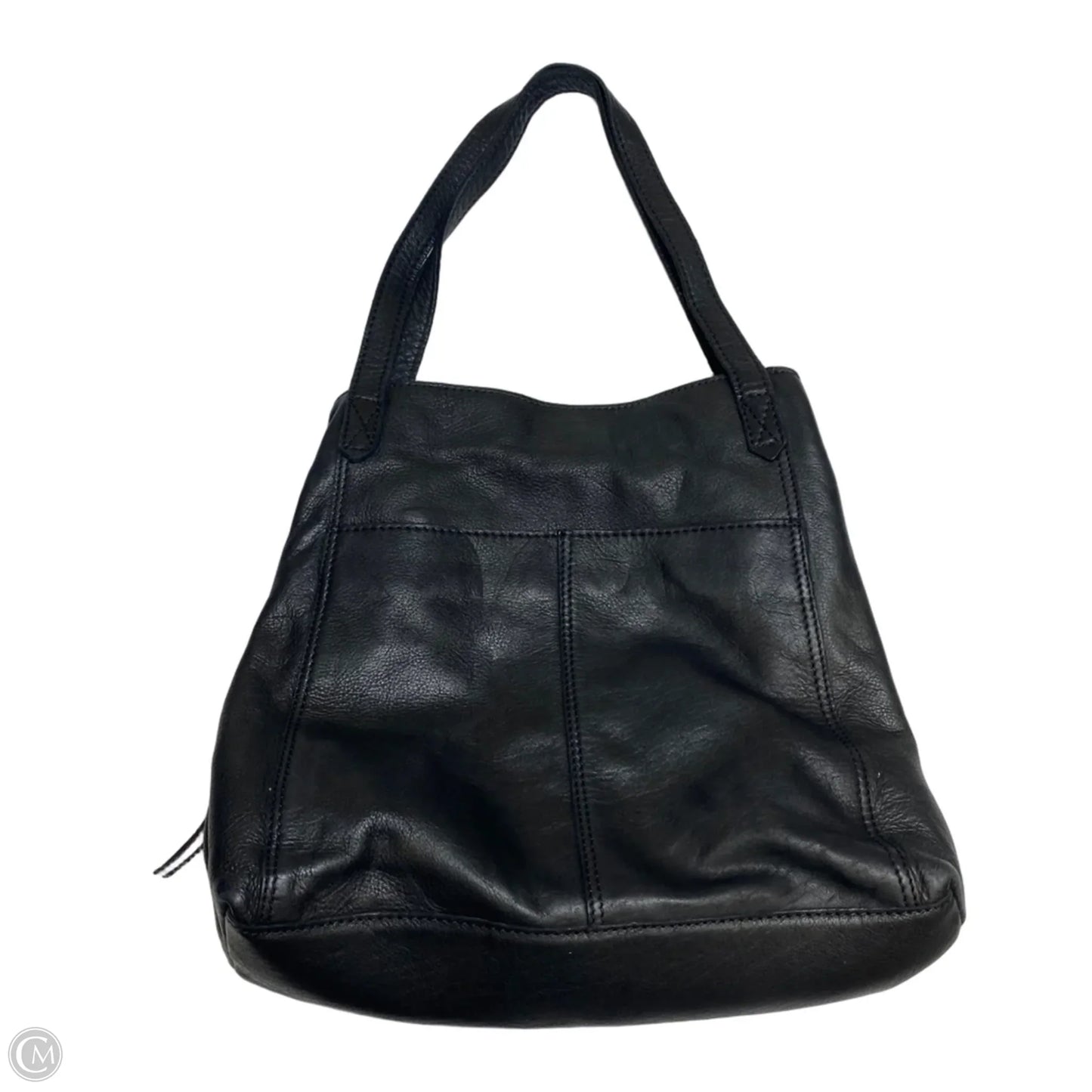 Handbag Leather By Margot, Size: Medium