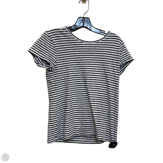 Top Short Sleeve By J. Crew In Black & White, Size: M