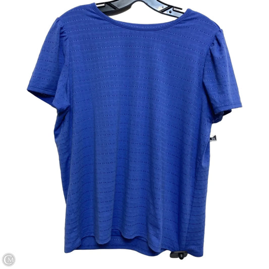 Top Short Sleeve By Rafaella In Blue, Size: L