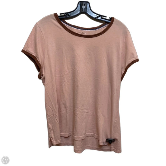 Top Short Sleeve Basic By Pilcro In Peach, Size: Xl