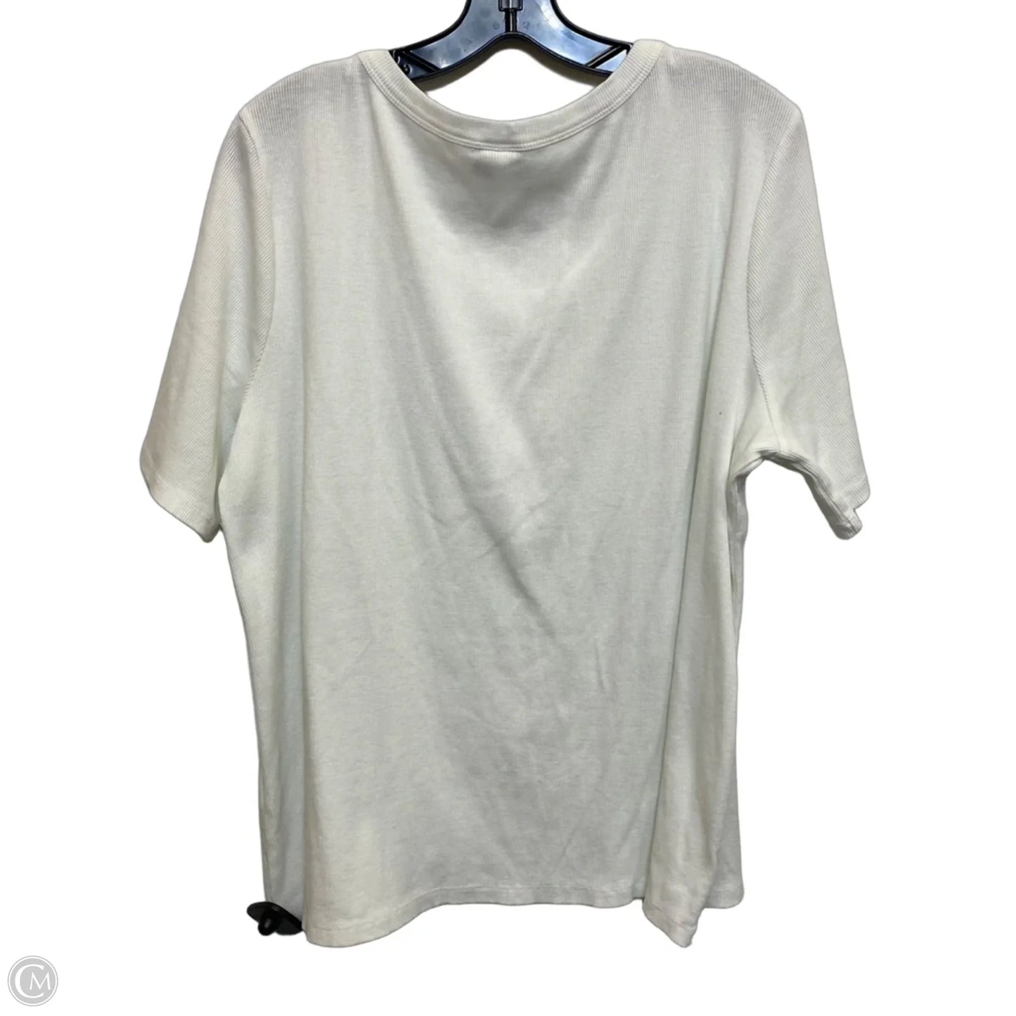 Top Short Sleeve Basic By Cato In White, Size: 3x