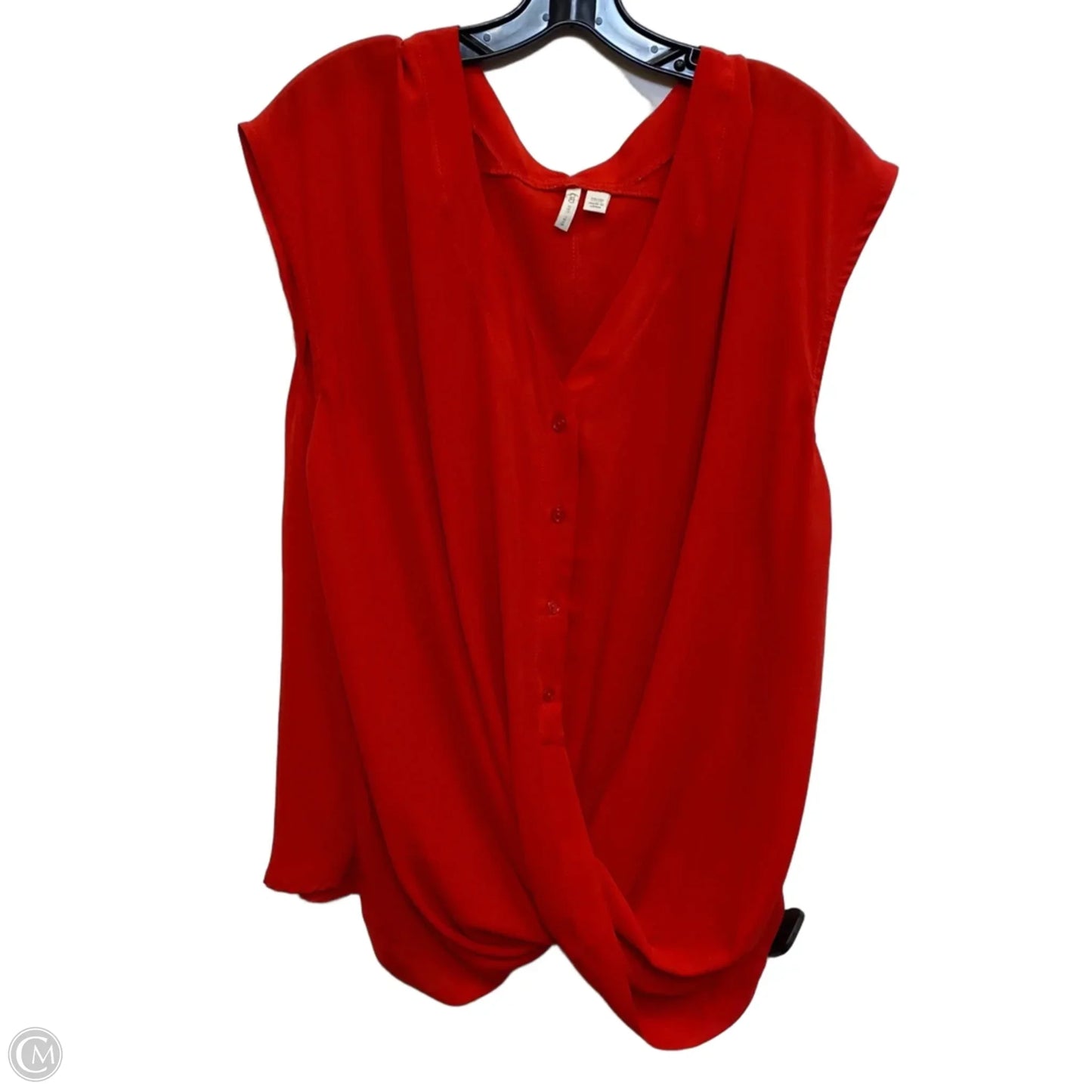 Top Short Sleeve By Cato In Red, Size: 1x