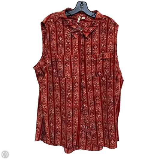Top Short Sleeve By Cato In Red, Size: 4x