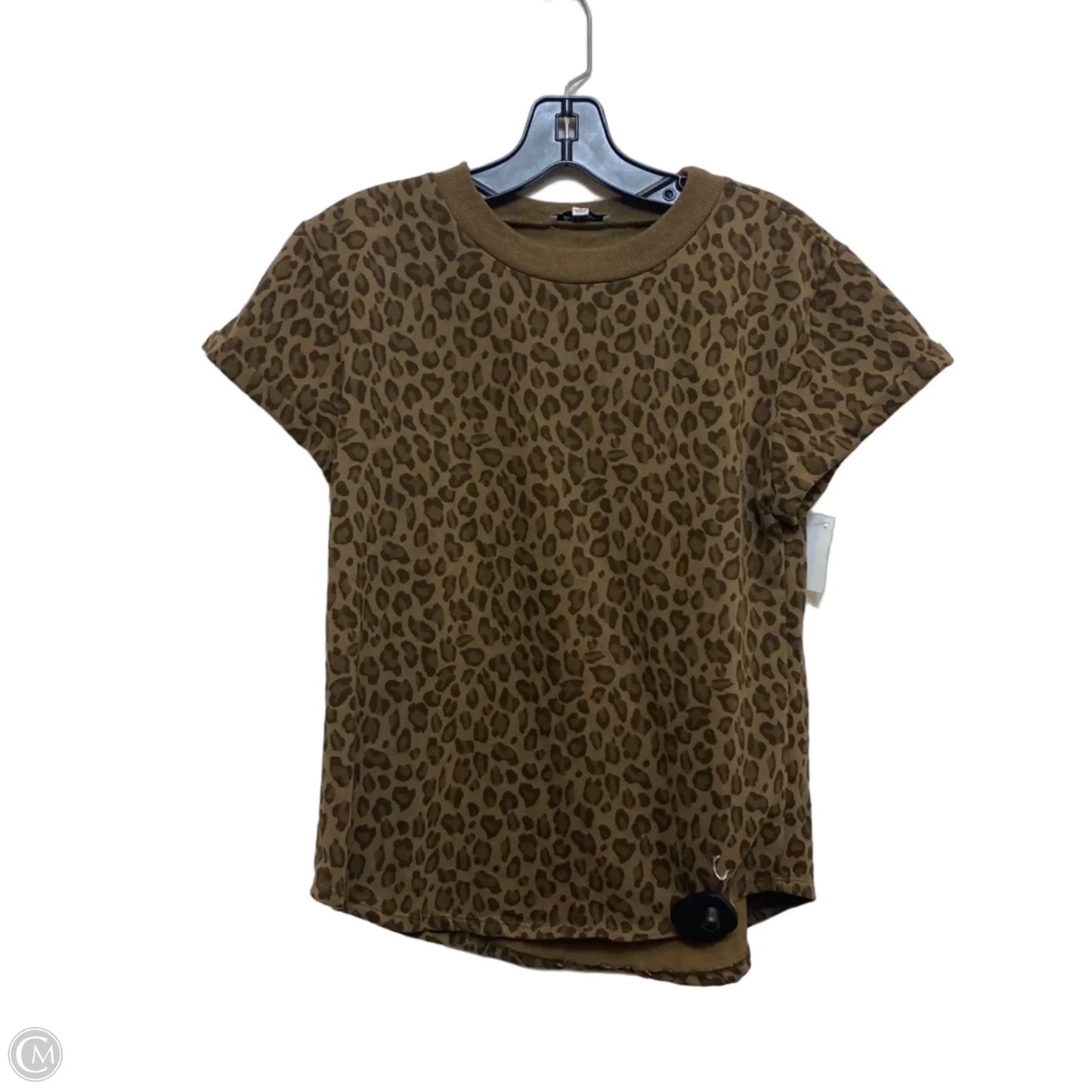 Top Short Sleeve By Polygram In Animal Print, Size: S