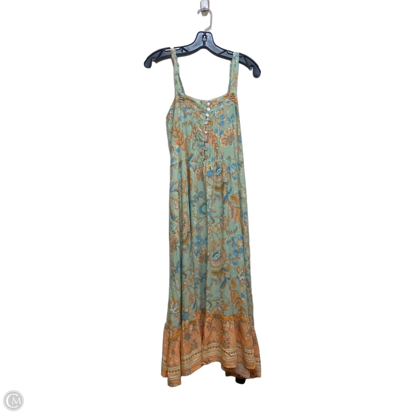 Dress Casual Maxi By Salty Bright In Green & Orange, Size: L
