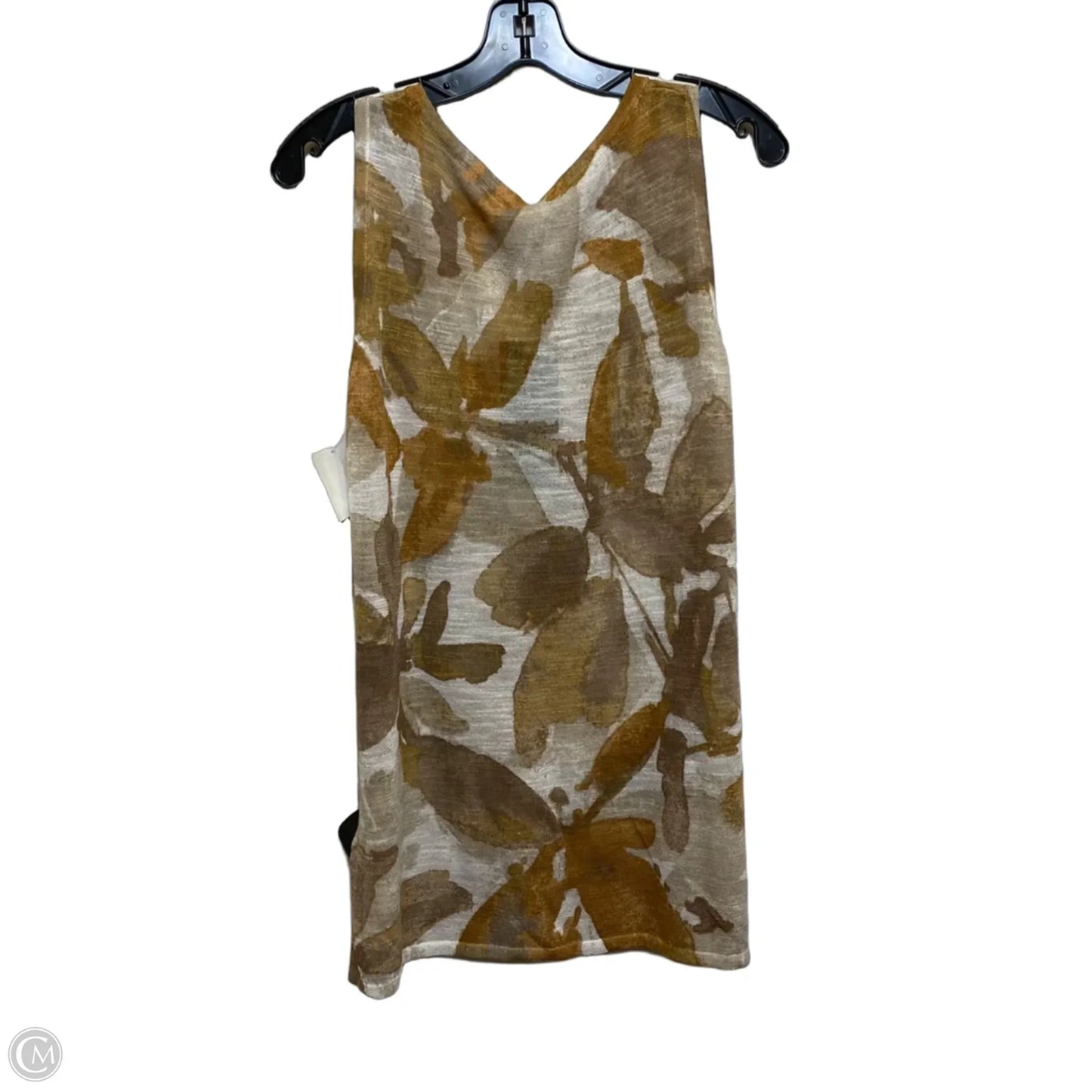 Top Sleeveless By Clothes Mentor In Cream & Tan, Size: M
