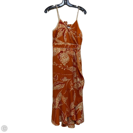 Dress Casual Maxi By Band Of The Free In Cream & Orange, Size: M