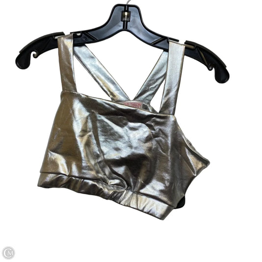 Top Sleeveless By Cmf In Silver, Size: L