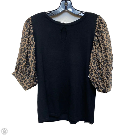 Top Short Sleeve By A Love Story In Black & Brown, Size: M