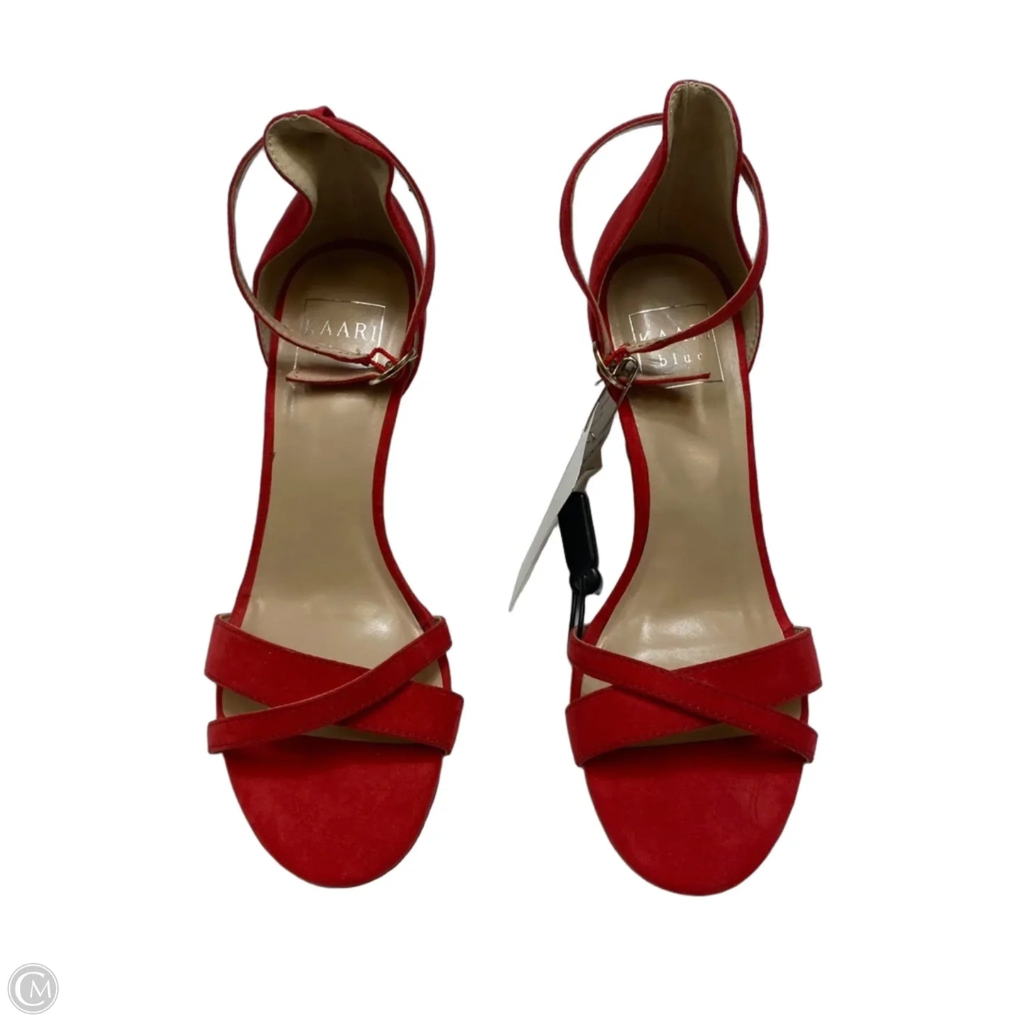 Sandals Heels Stiletto By Kaari Blue In Red, Size: 7.5