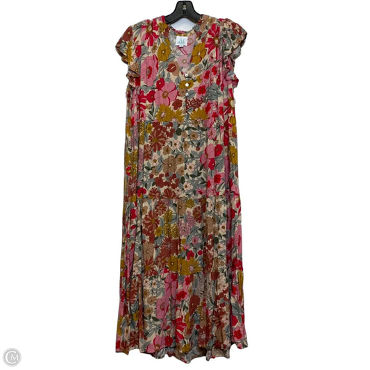 Dress Casual Maxi By Clothes Mentor In Pink & Red, Size: M