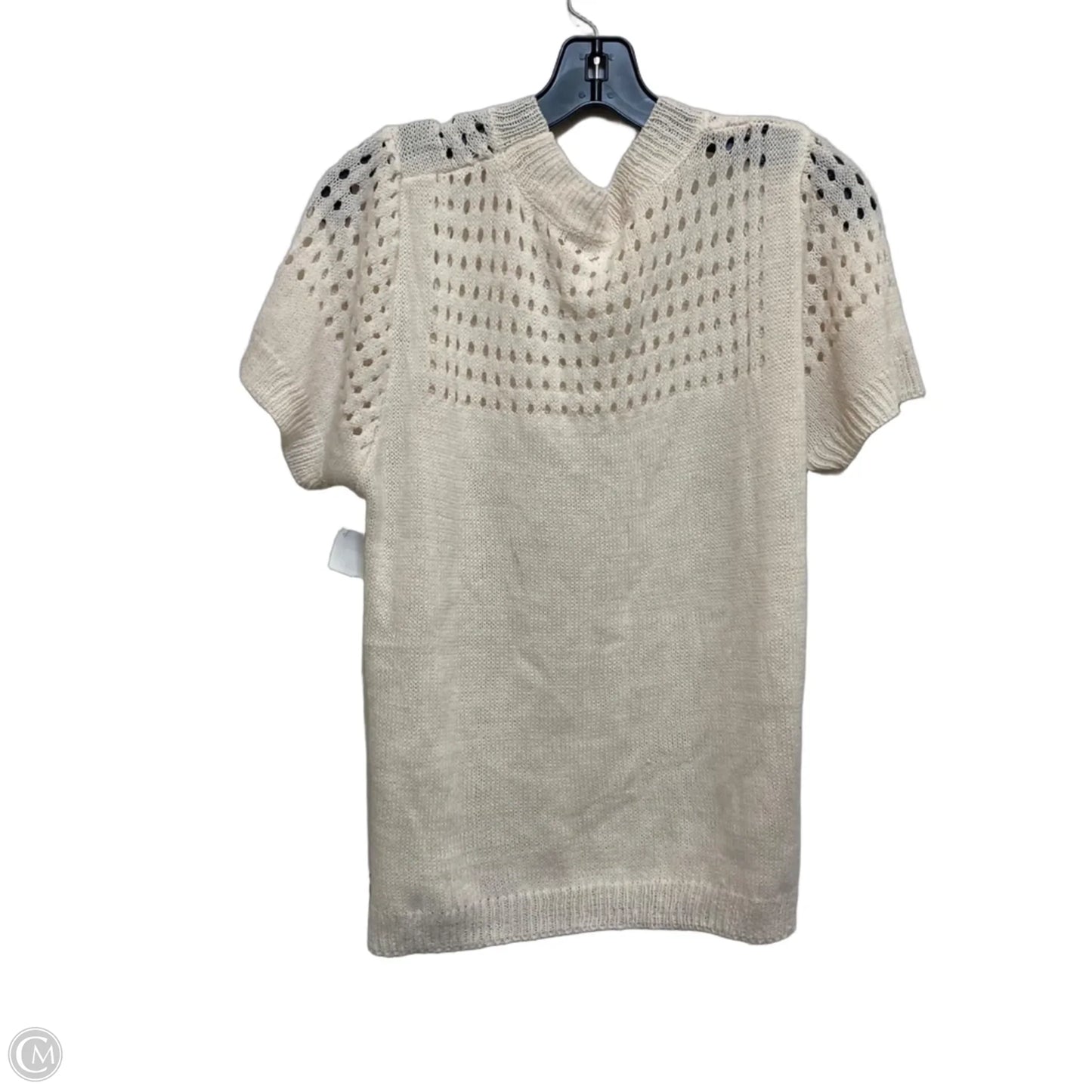 Top Short Sleeve By Shein In Cream, Size: 1x