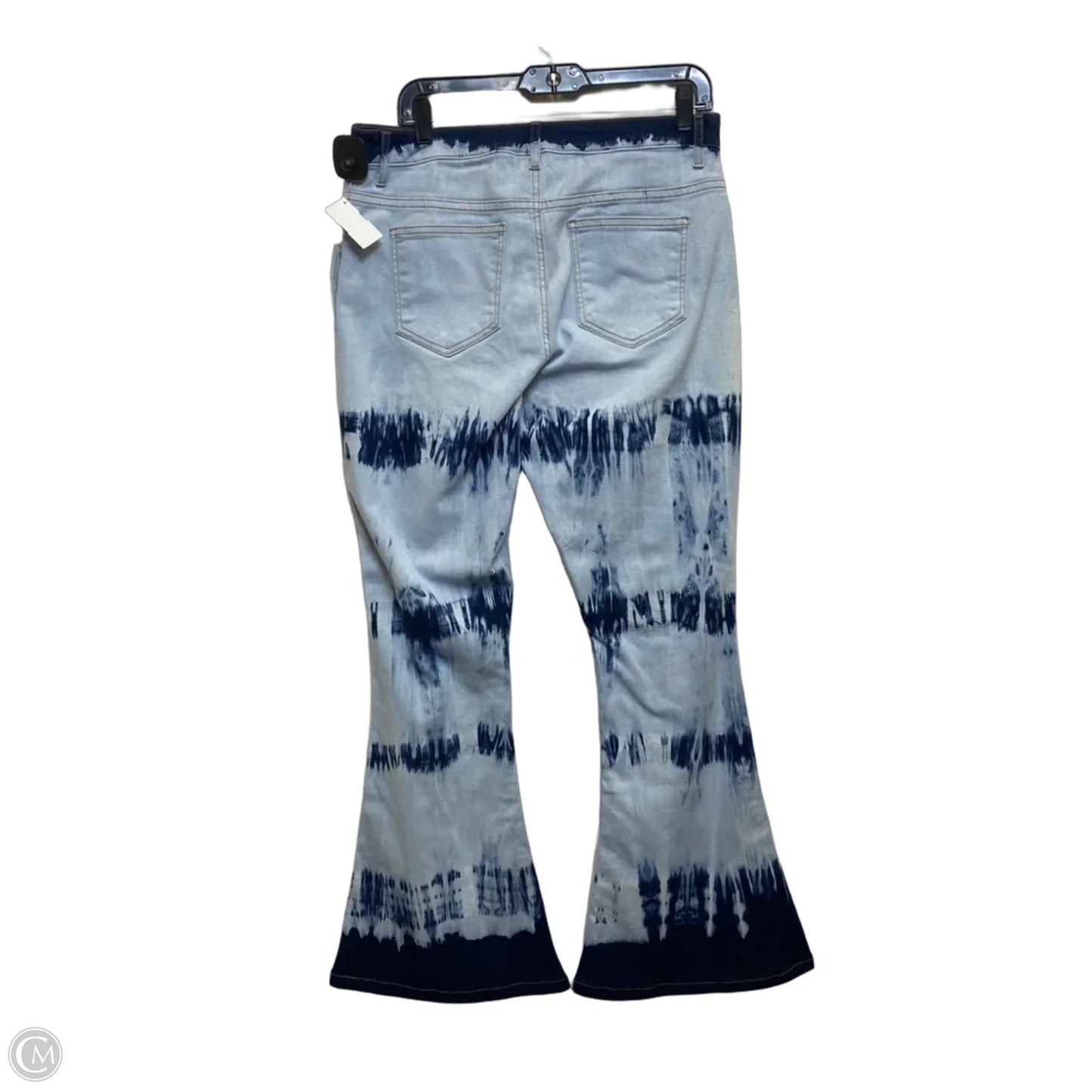 Jeans Flared By Venus In Blue Denim, Size: 14