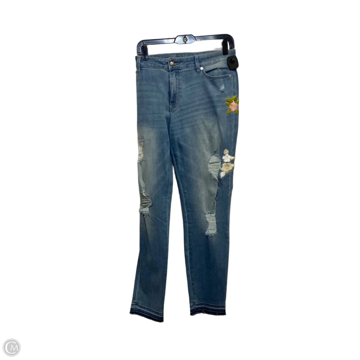 Jeans Skinny By Denim Crush In Blue Denim, Size: 14