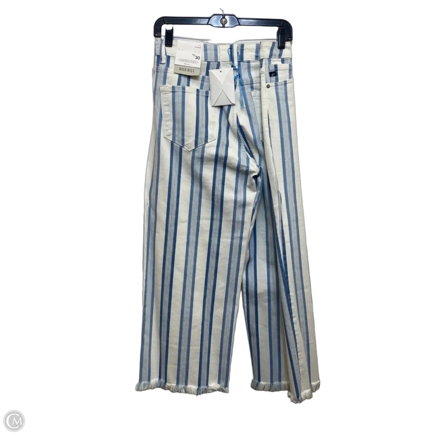 Jeans Cropped By Kancan In Blue Denim, Size: 10