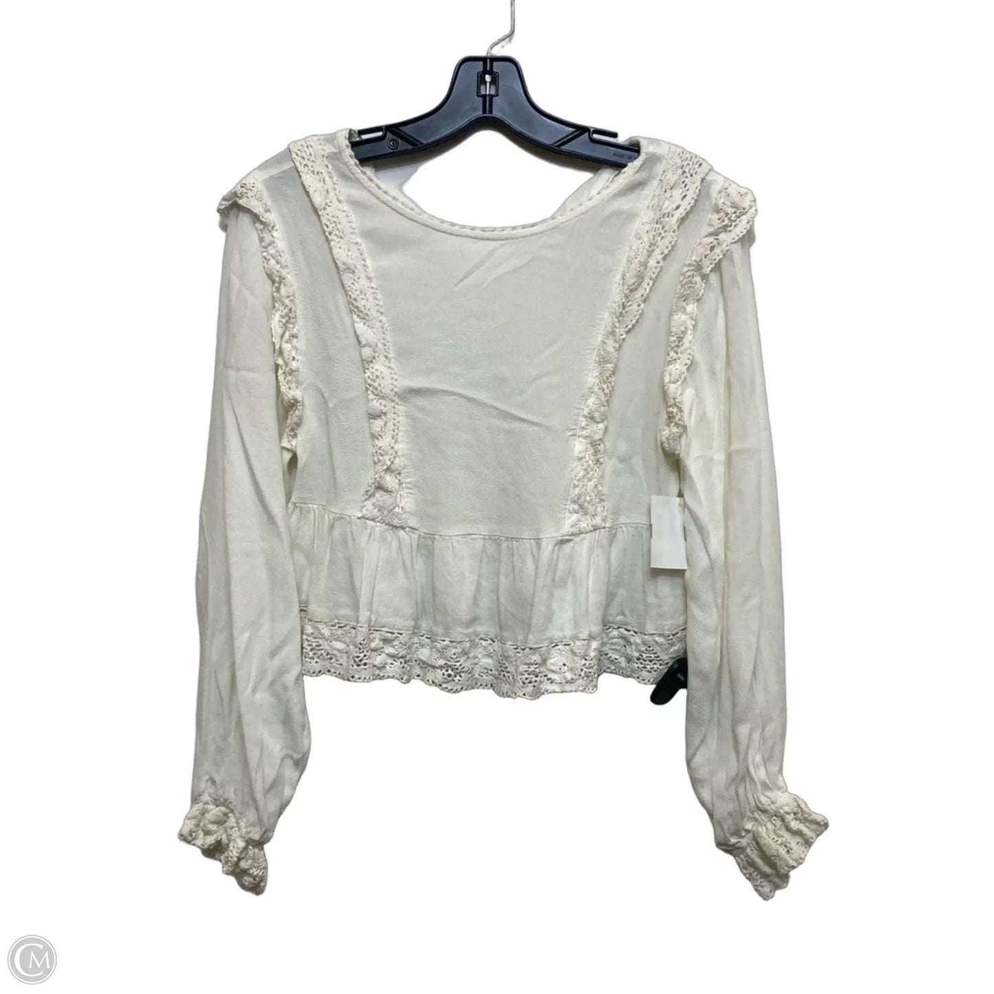 Top Long Sleeve By Altard State In White, Size: S