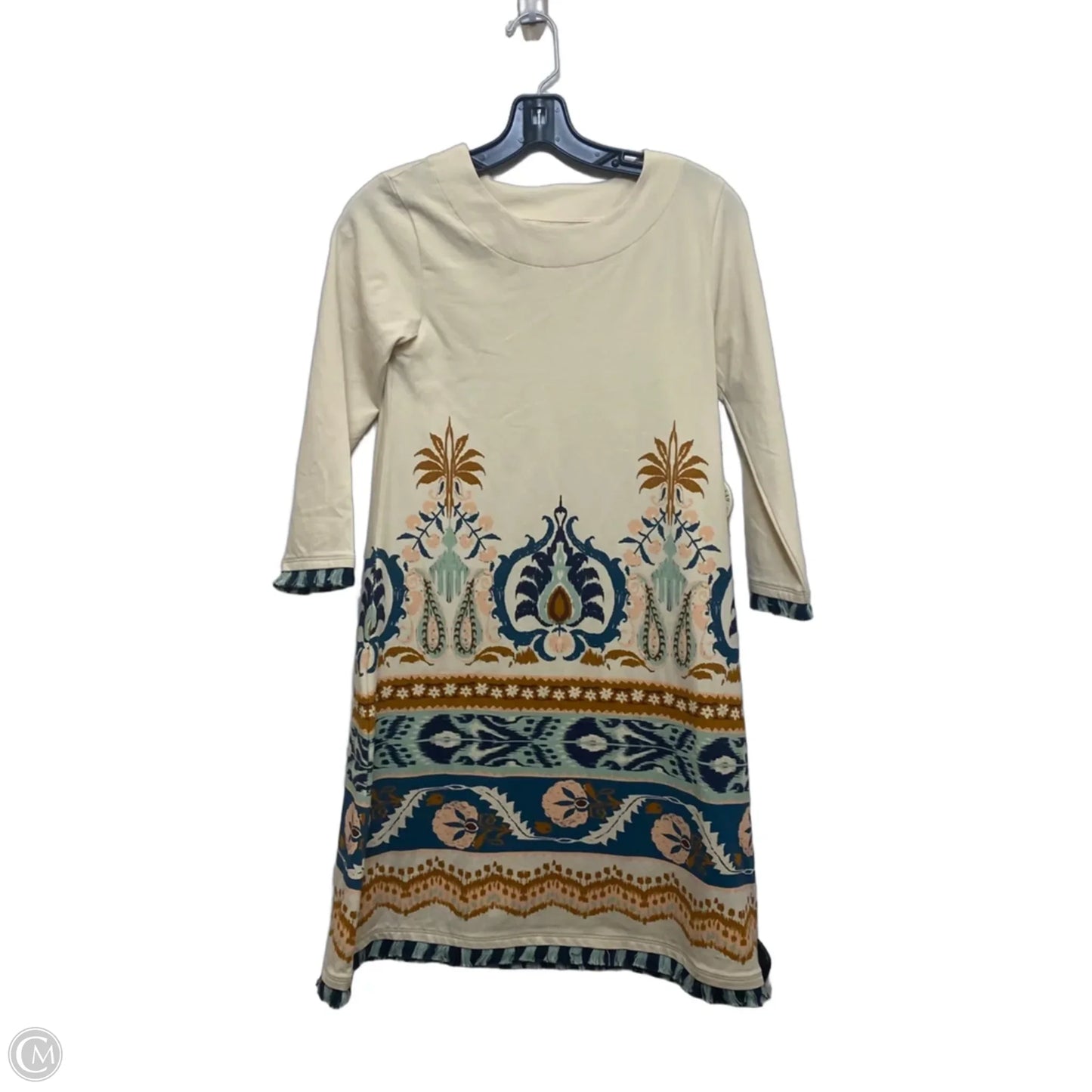 Dress Designer By Spartina In Cream & Green, Size: Xxs