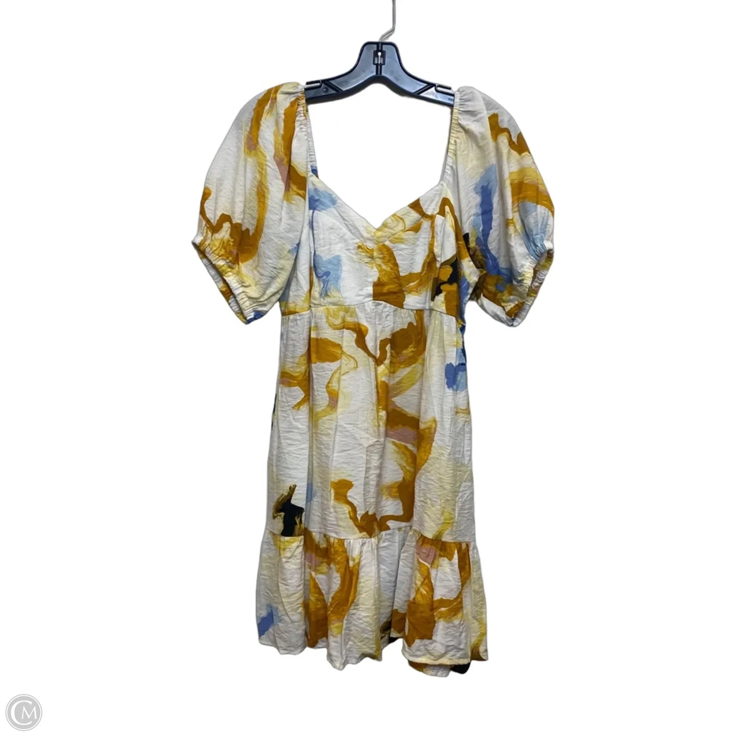 Dress Casual Short By Nine West In Blue & Yellow, Size: L