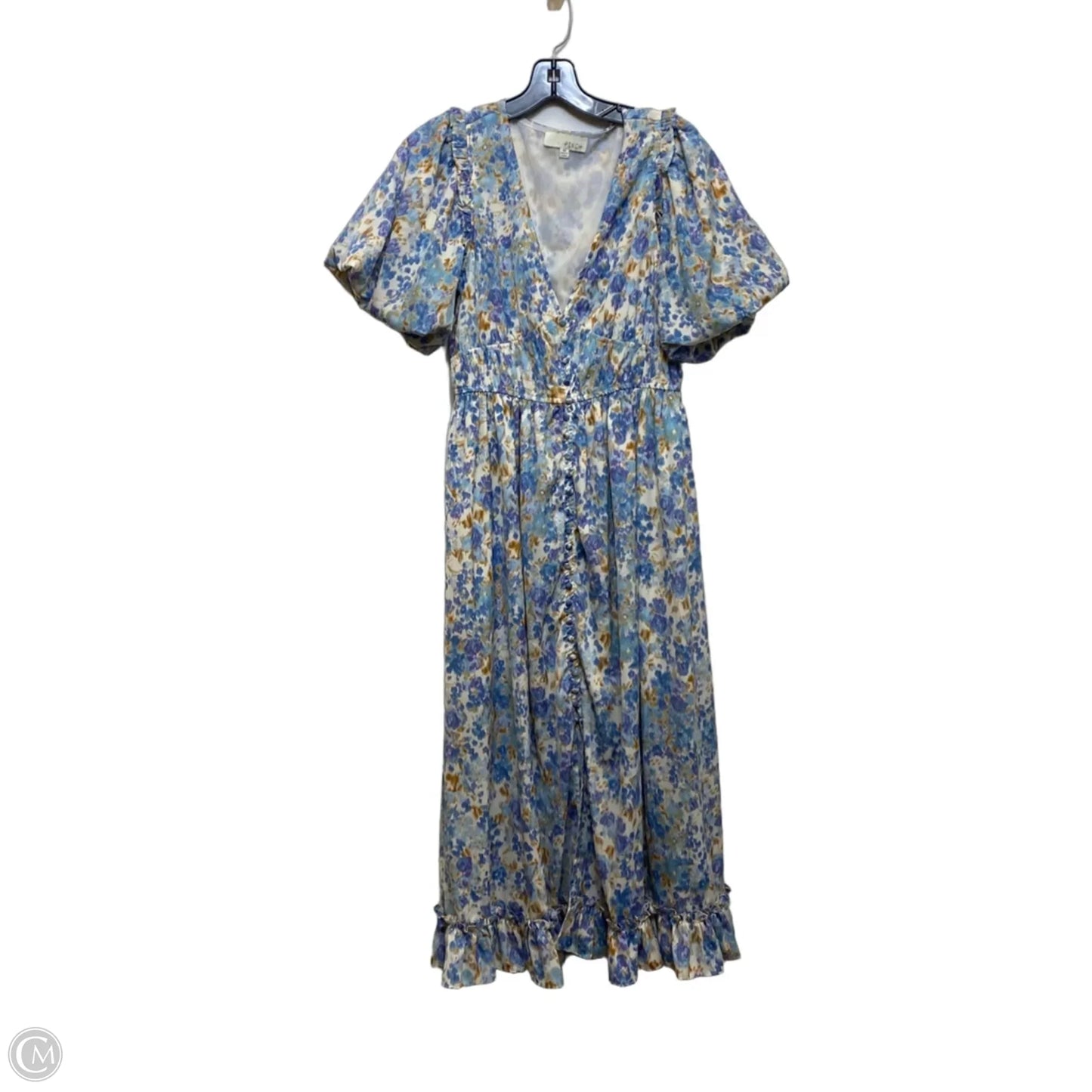 Dress Casual Maxi By Pinch In Blue & Cream, Size: M
