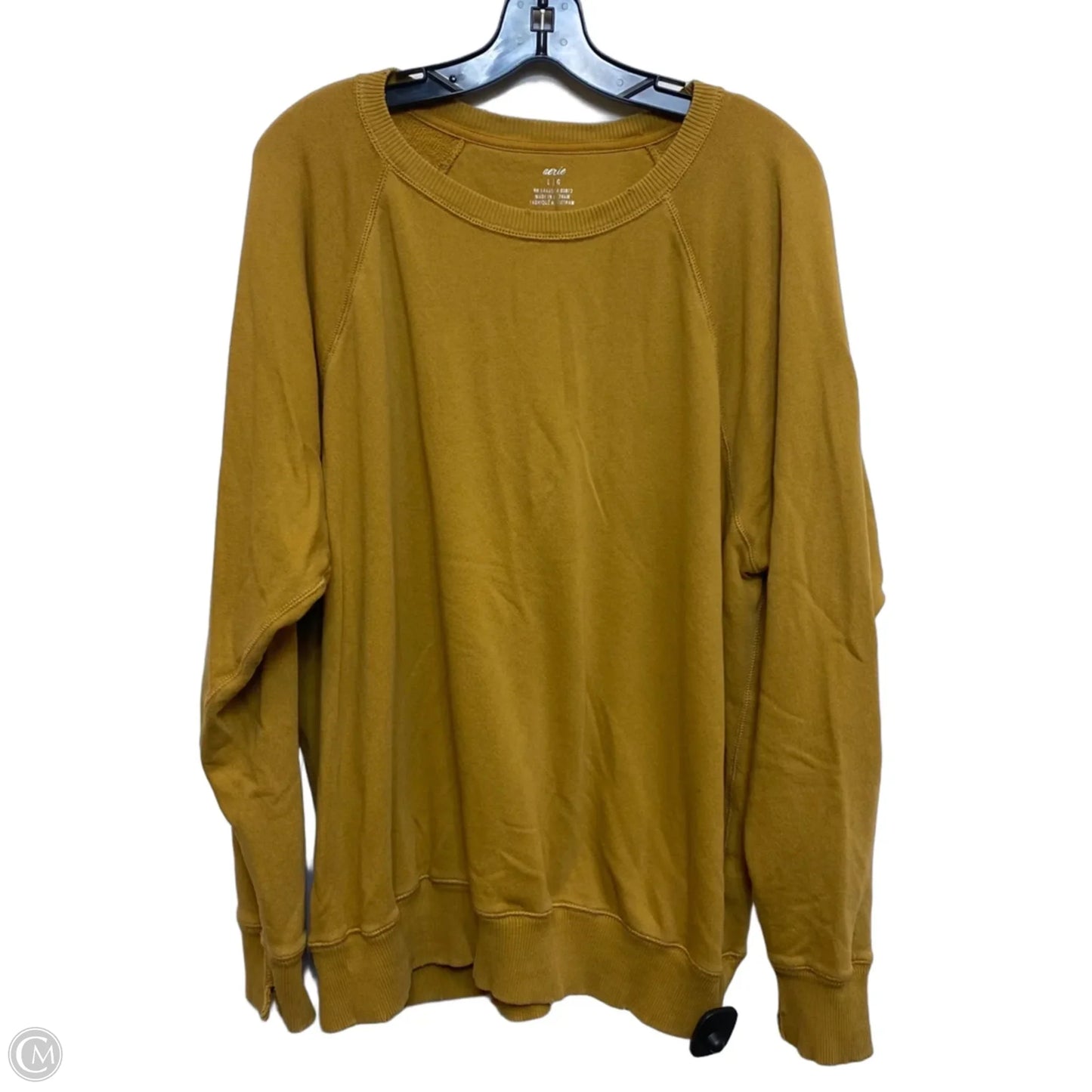 Sweatshirt Crewneck By Aerie In Yellow, Size: L