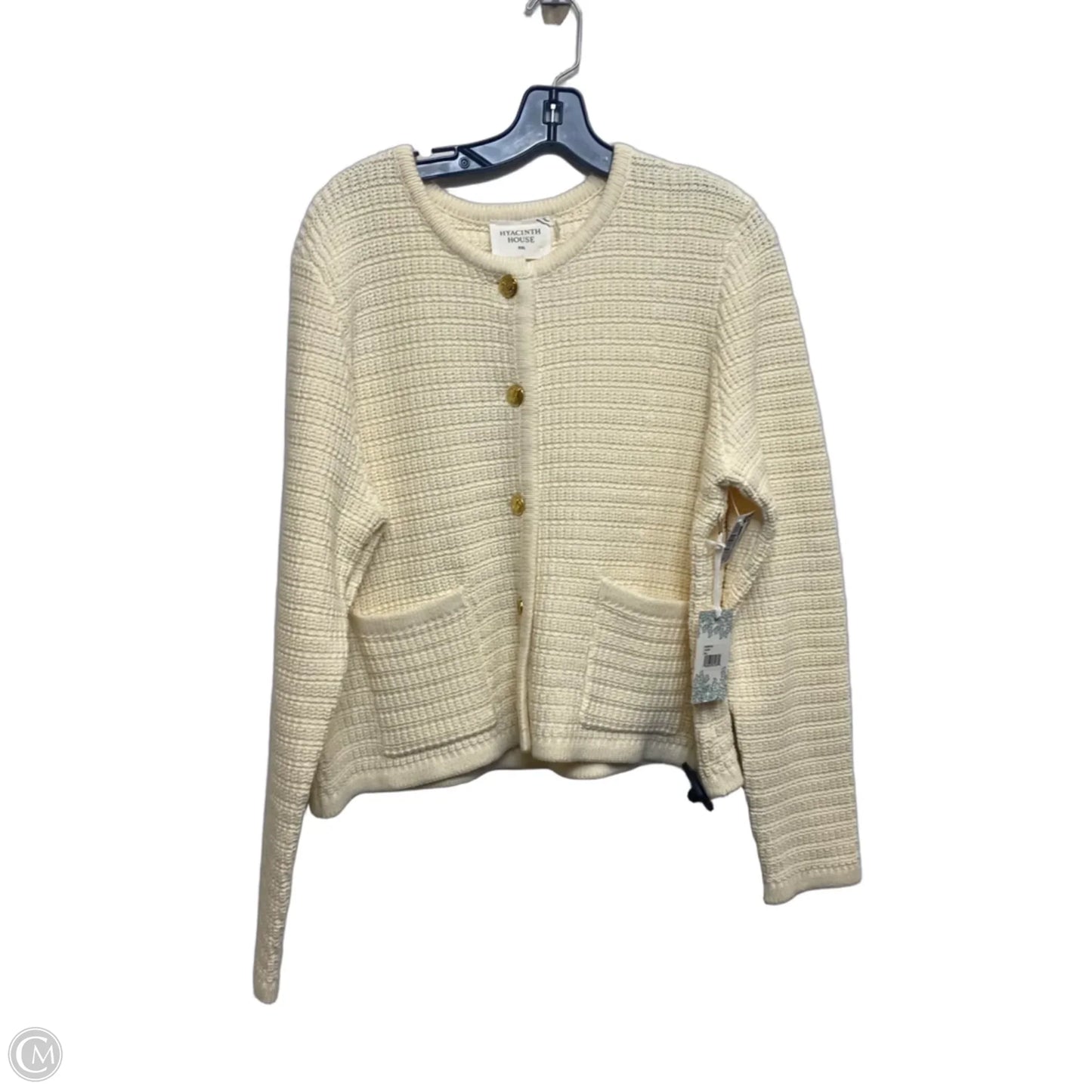 Sweater Cardigan By Hyacinth House In Cream, Size: Xxl
