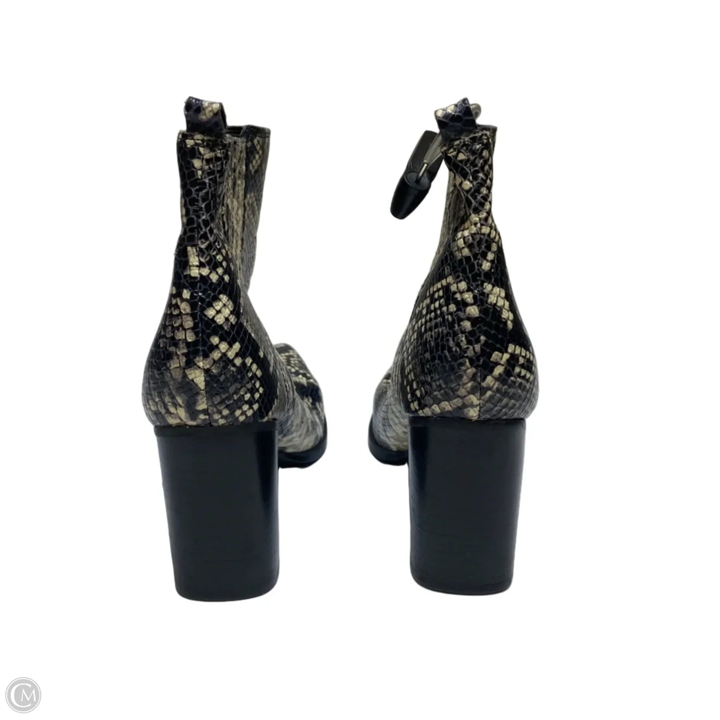 Boots Ankle Heels By Marc Fisher In Snakeskin Print, Size: 9