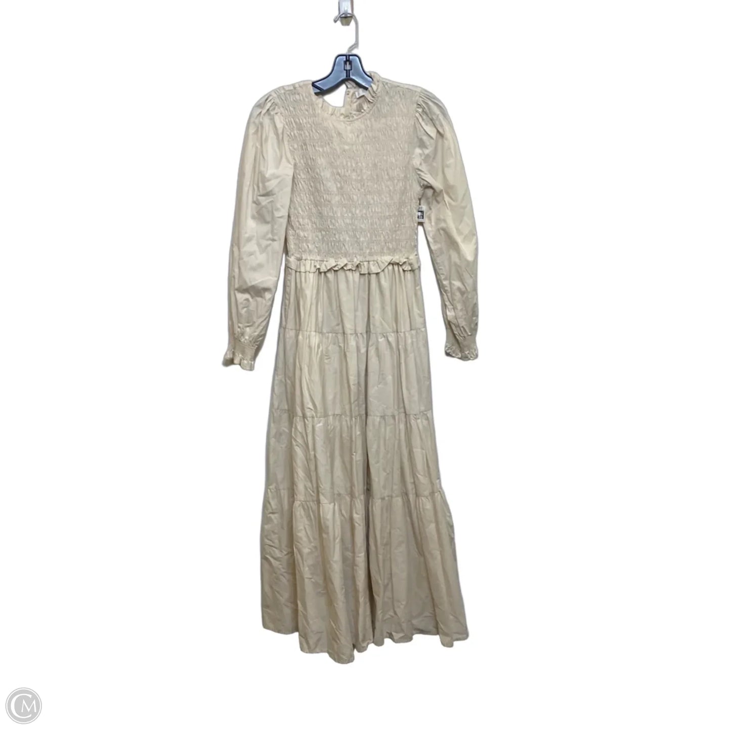 Dress Casual Maxi By Karlie In Cream, Size: S
