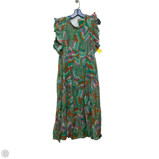 Dress Casual Maxi By Jodifl In Green & Orange, Size: S