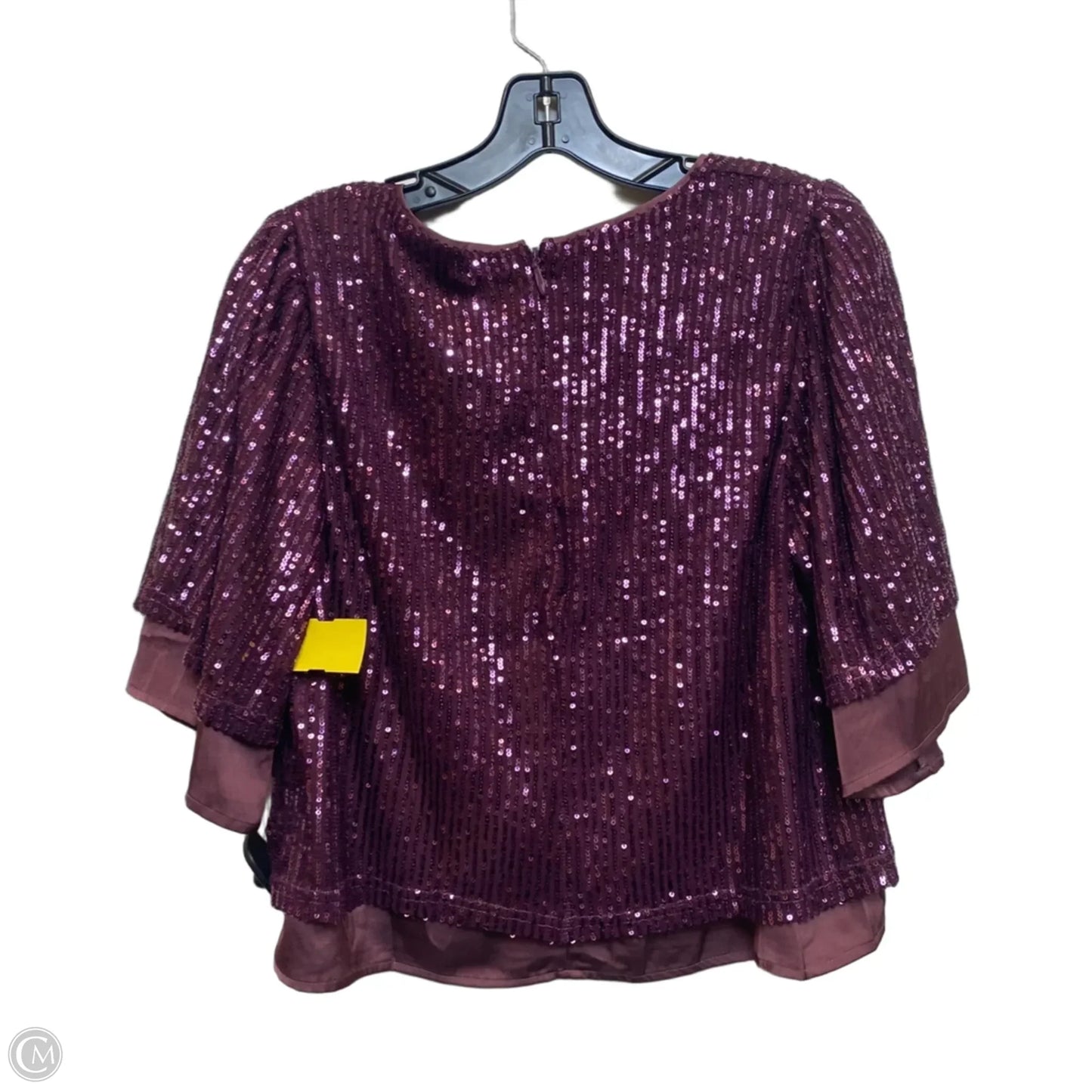 Top Short Sleeve By Gigio In Purple, Size: L
