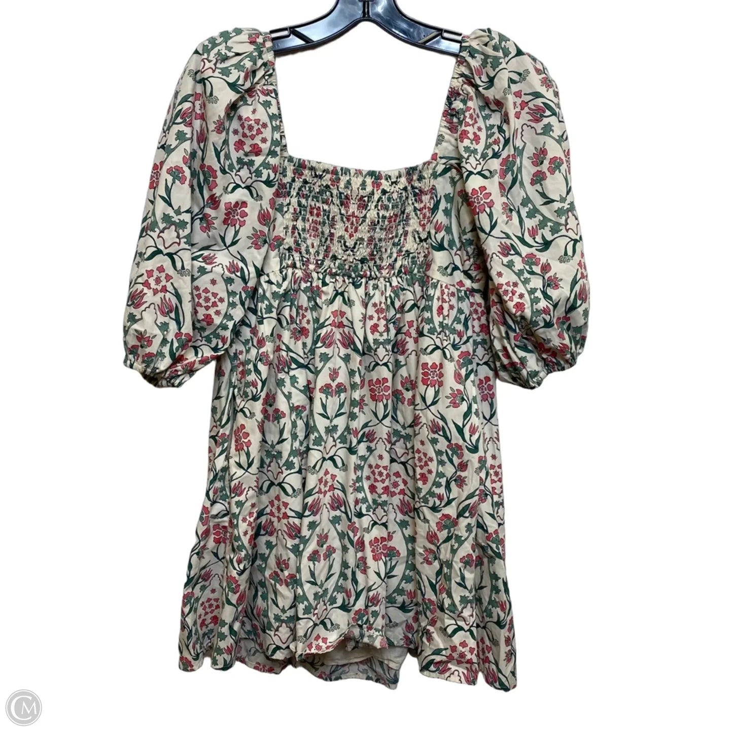 Dress Casual Short By Abercrombie And Fitch In Cream & Green, Size: S