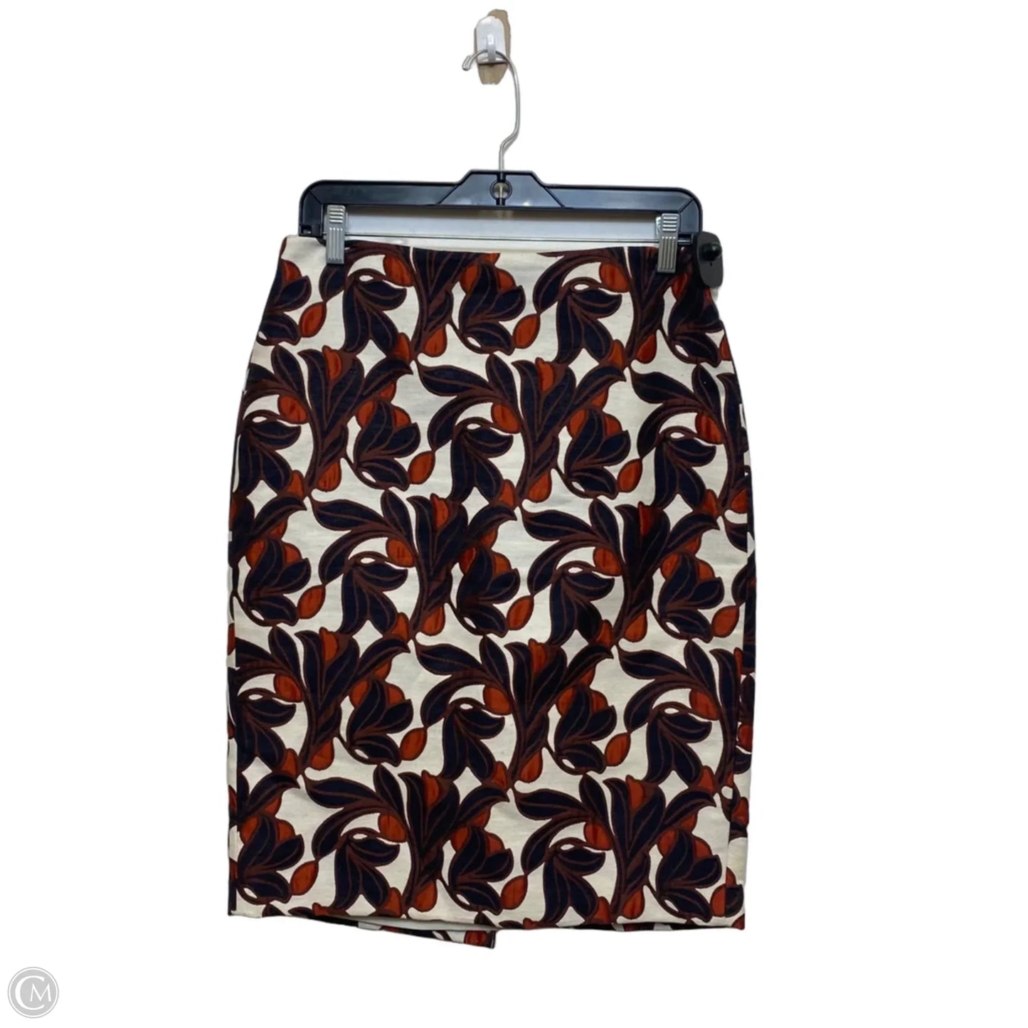 Skirt Mini & Short By Ann Taylor In Cream & Orange, Size: S