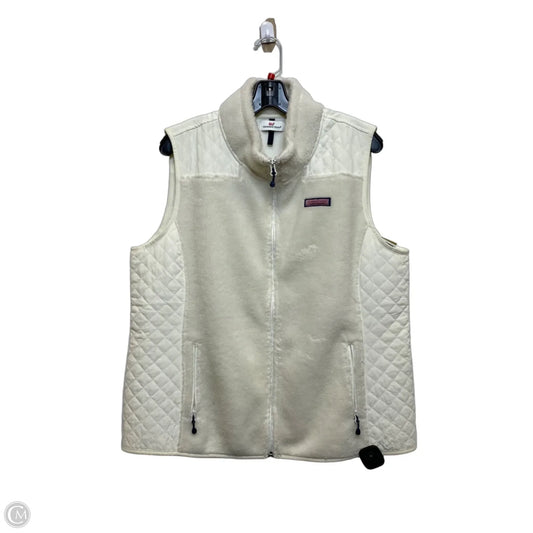 Vest Designer By Vineyard Vines In Cream, Size: Xl
