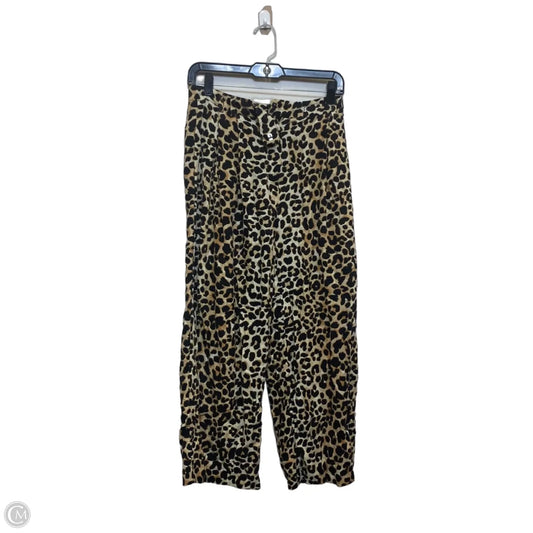 Pants Linen By Top Shop In Animal Print, Size: 4