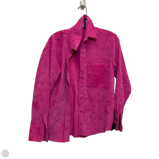 Top Long Sleeve By Zara In Pink, Size: S