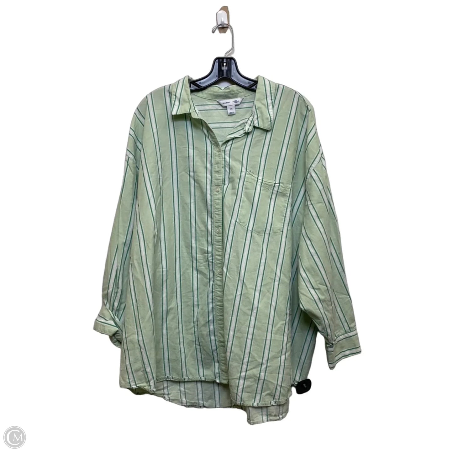 Top Long Sleeve By Old Navy In Green, Size: Xxl
