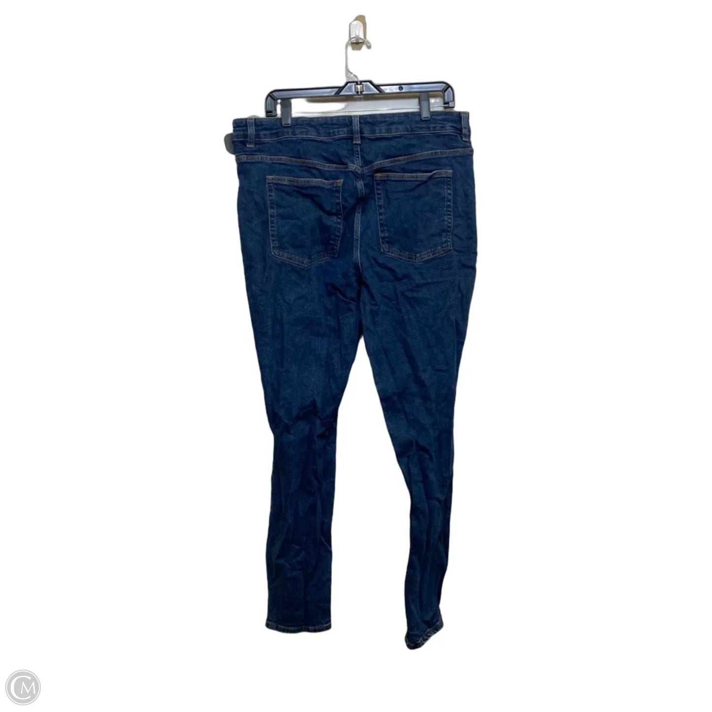 Jeans Straight By H&m In Blue Denim, Size: 18