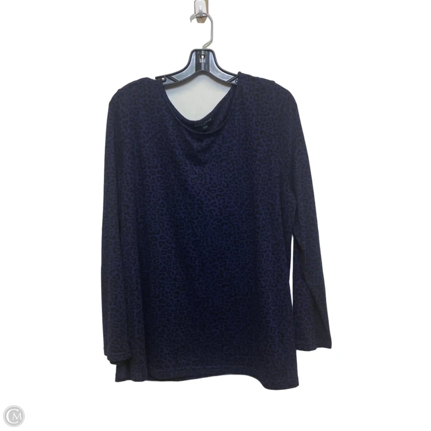 Top Long Sleeve By Mario Serrani In Black & Purple, Size: Xl