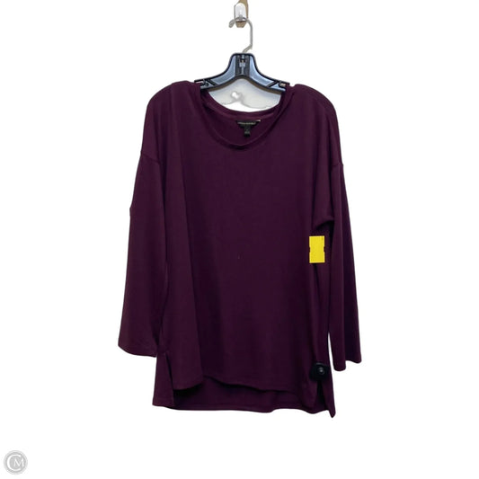 Top Long Sleeve By Banana Republic In Purple, Size: L