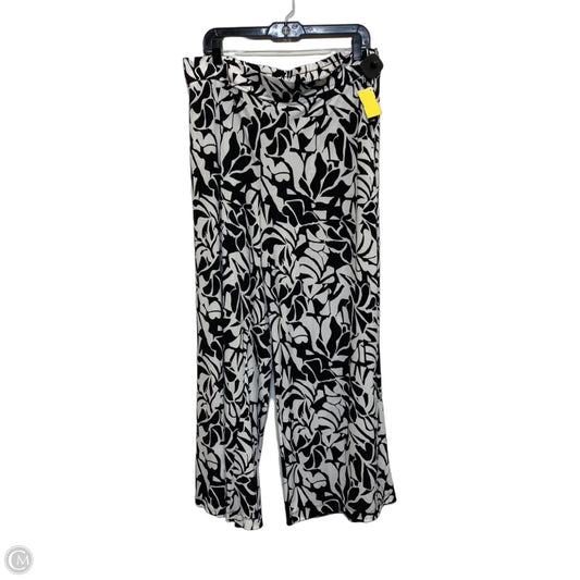 Pants Wide Leg By Three Dots In Black & White, Size: Xl