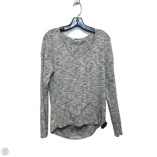 Athletic Top Long Sleeve Crewneck Designer By Lululemon In Grey, Size: M