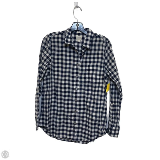Top Long Sleeve By J. Crew In Blue & White, Size: S
