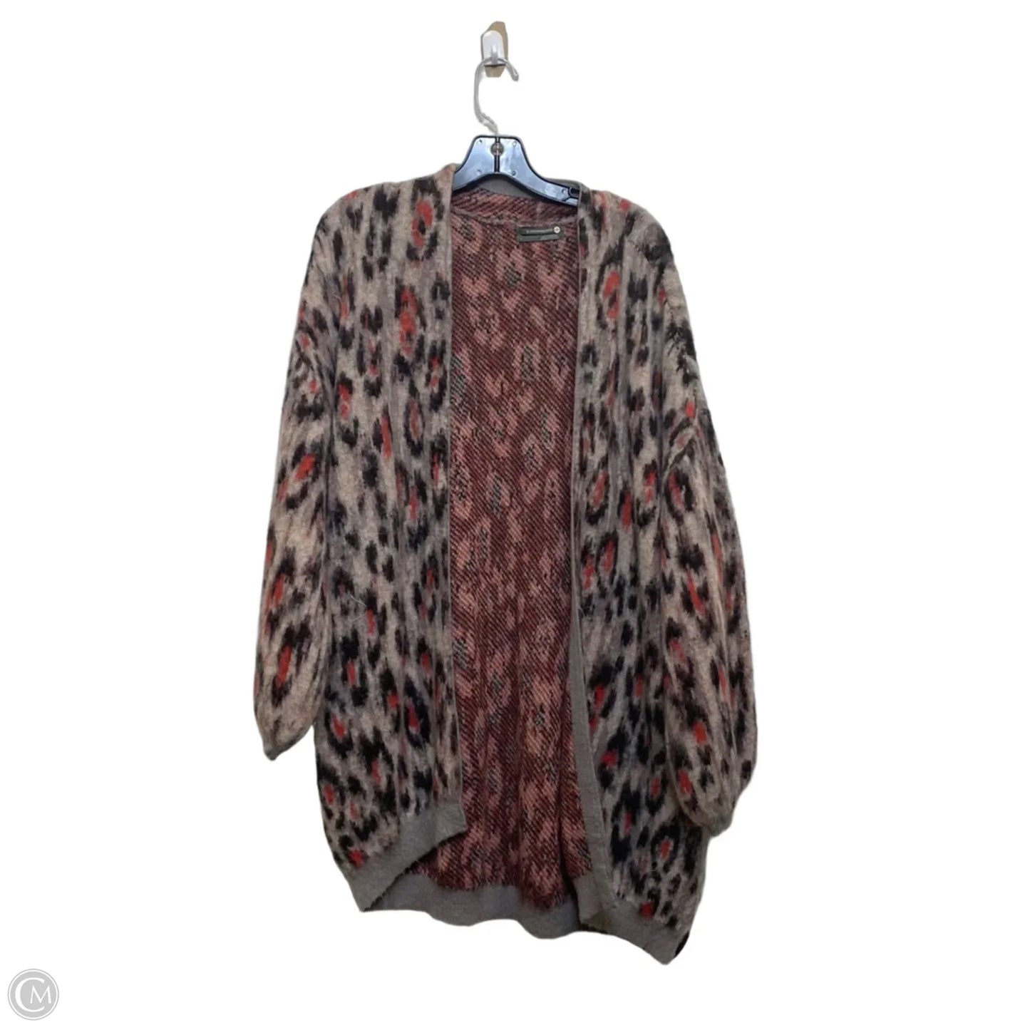 Cardigan By Anthropologie In Grey & Red, Size: L