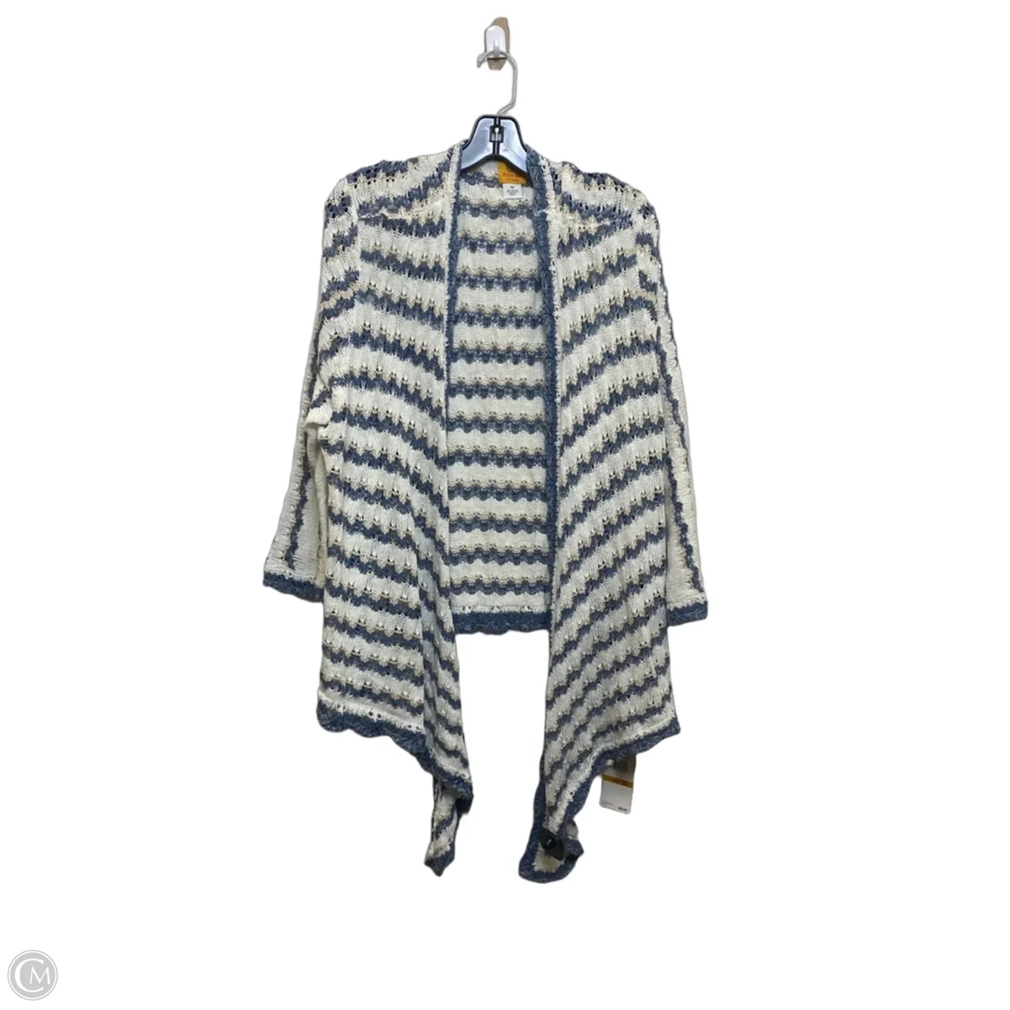 Cardigan By Ruby Rd In Blue & Cream, Size: 3x