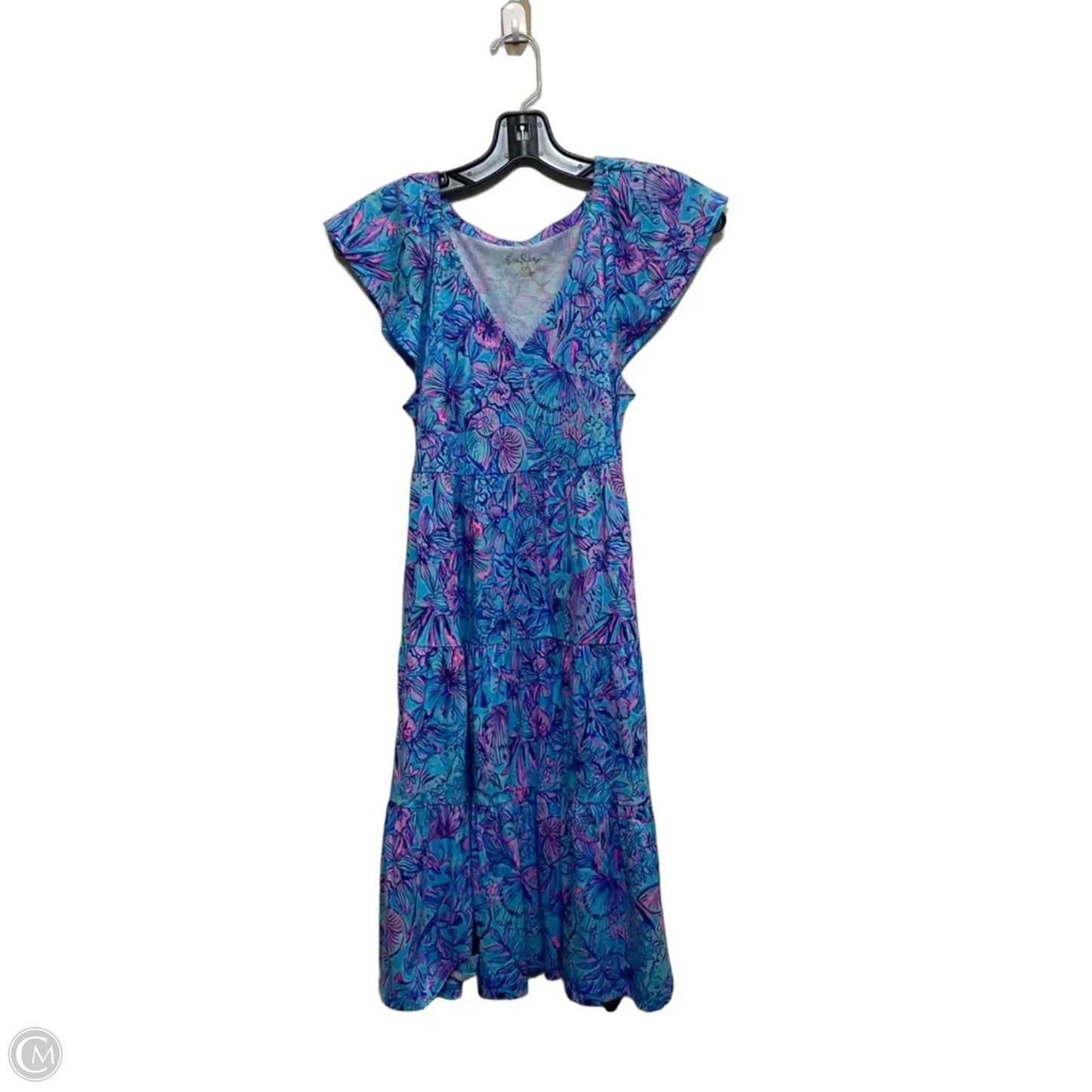 Dress Designer By Lilly Pulitzer In Blue & Pink, Size: Xxs