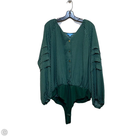 Bodysuit By Draper James Rsvp In Green, Size: 2x