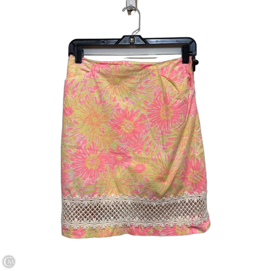 Skirt Designer By Lilly Pulitzer In Pink & Yellow, Size: M