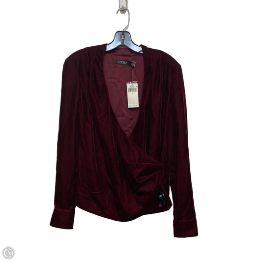 Top Long Sleeve By Lauren By Ralph Lauren In Red, Size: S