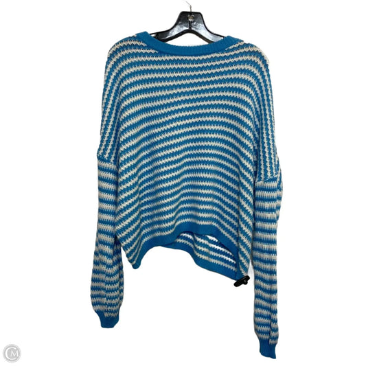 Sweater By Shein In Blue & White, Size: 2x