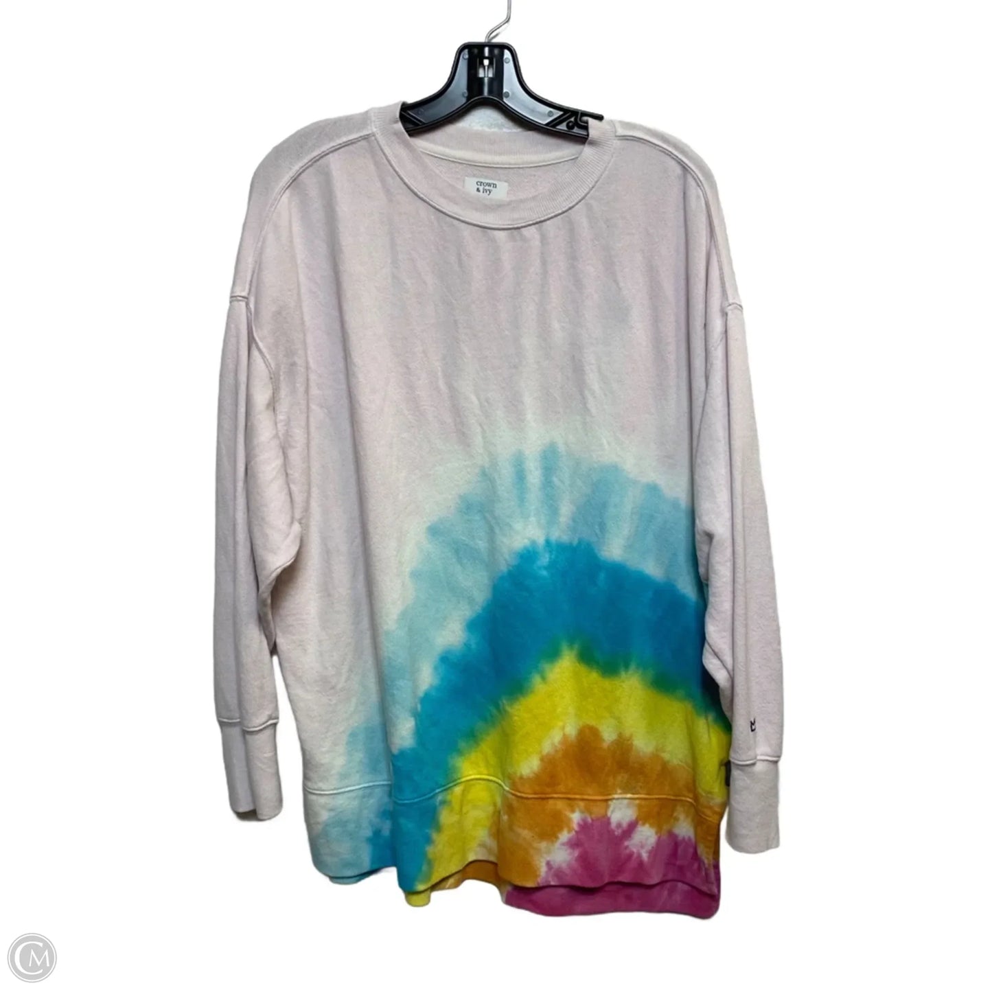 Sweatshirt Crewneck By Crown And Ivy In Rainbow Print, Size: S